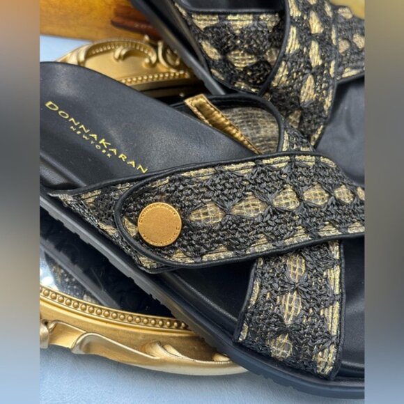 🆕 DONNA KARAN NEW YORK 🧿 NWOB Harisa X-Band Slip On Espadrille Sandal, Sz US 7 - Picture 9 of 15